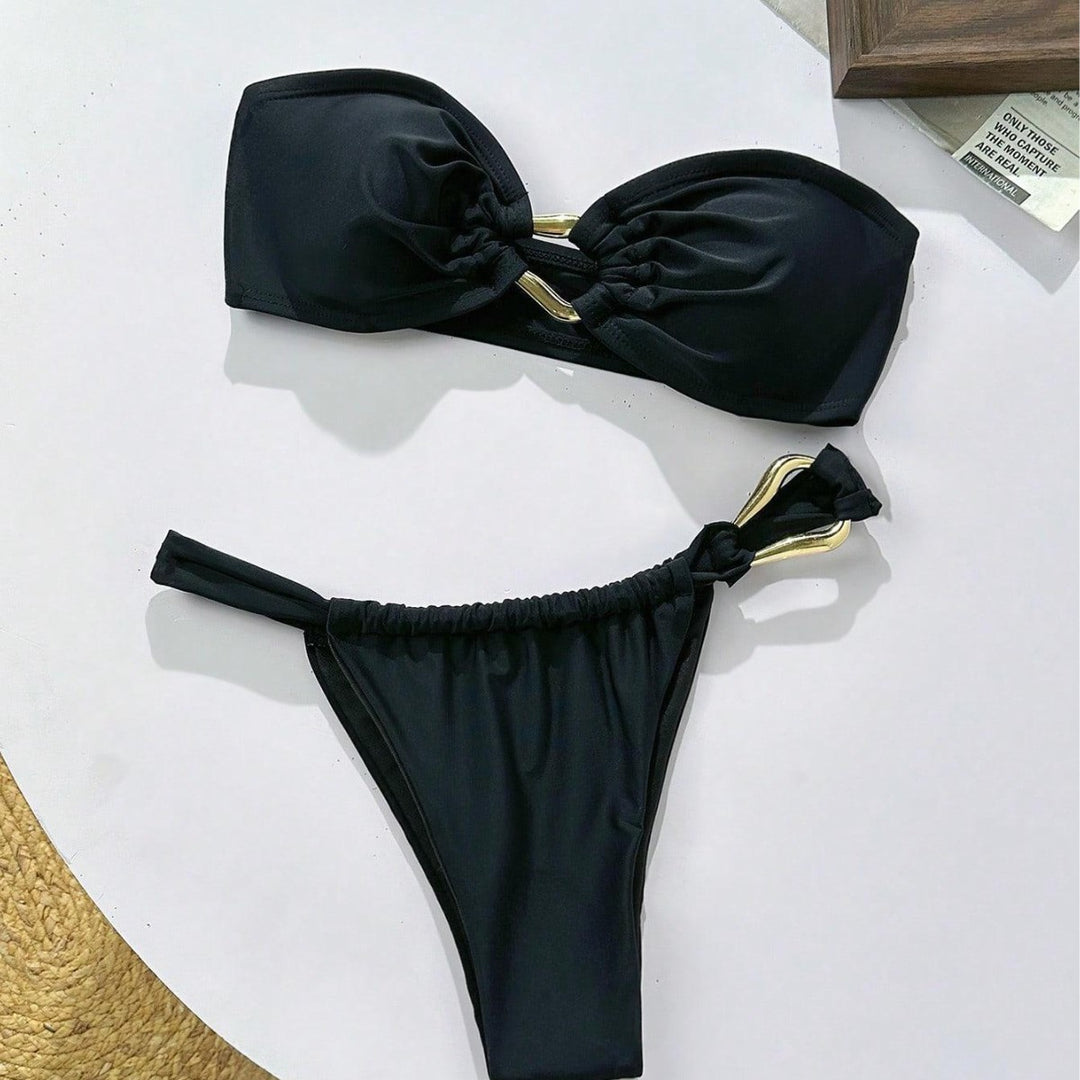 Damen Bandeau-Bikini mit dekorativem Schmuckdetail Echo Archiv