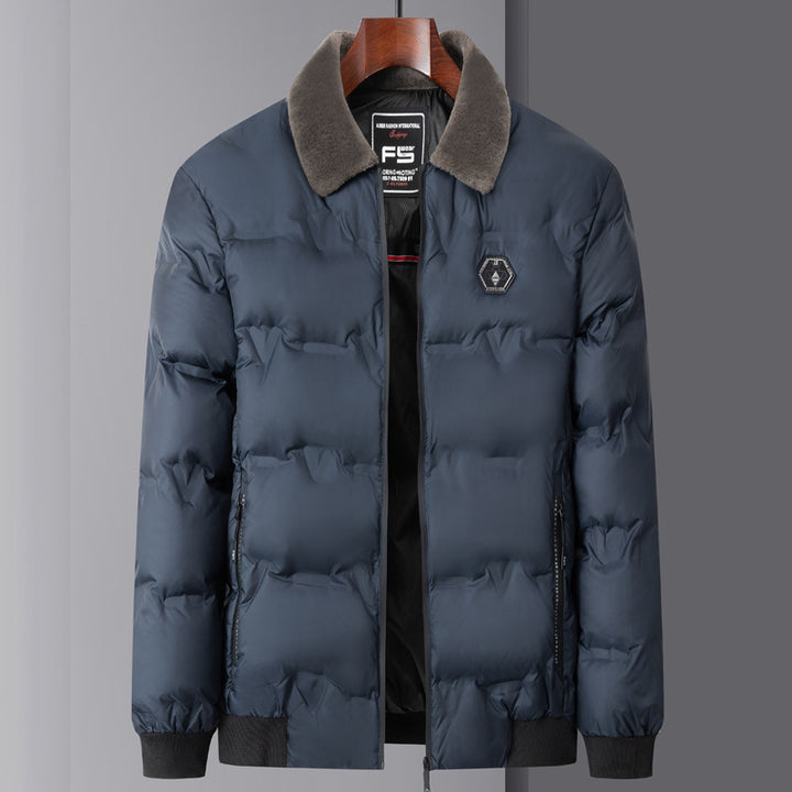 Herren nan gesteppte Thermojacke mit Kunstfellkragen winddicht wasserabweisend und mehreren Reißverschlusstaschen Echo Archiv