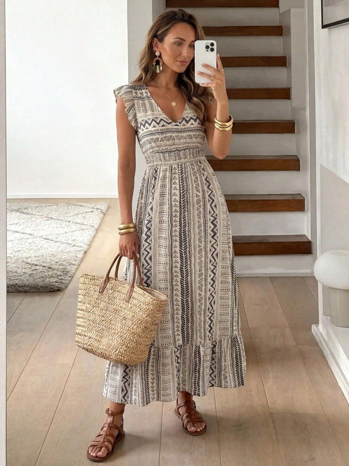 Damen Maxikleid mit folkloristischem Muster Echo Archiv