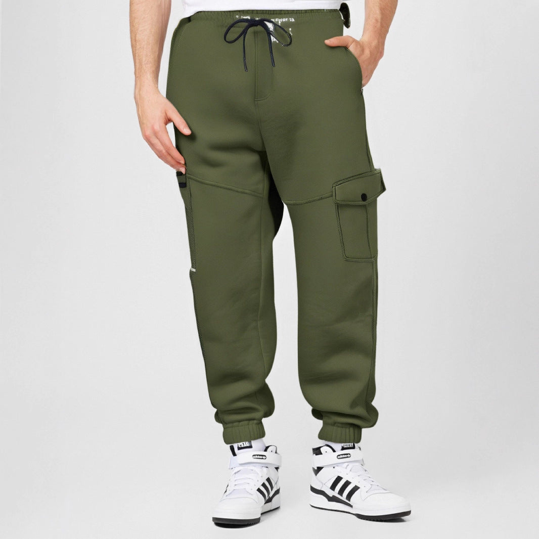 Herren Sportliche Cargo-Jogginghose mit Taschen und elastischem Bund Echoarchiv