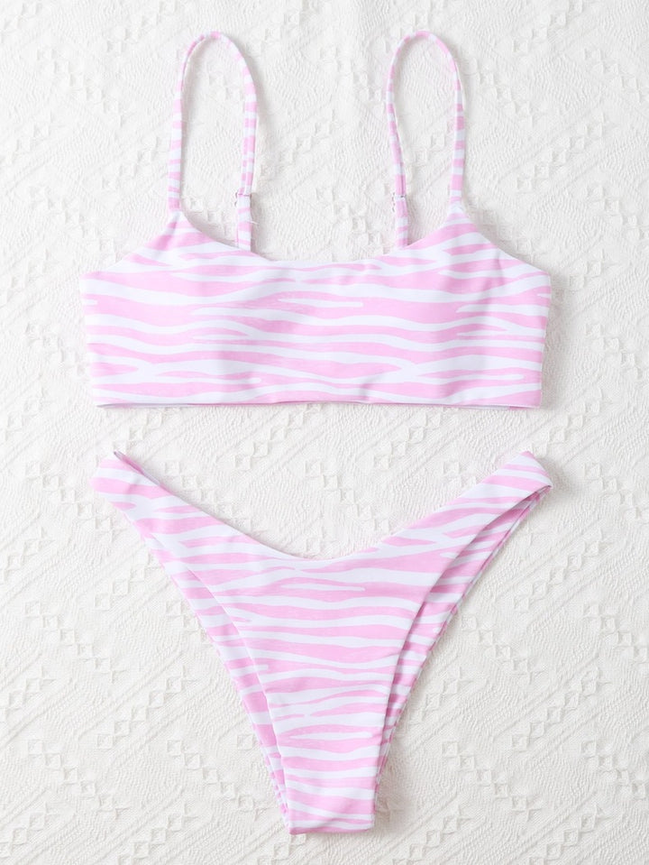 Damen Bikini-Set mit zeitgemäßem Zebra-Print Echo Archiv