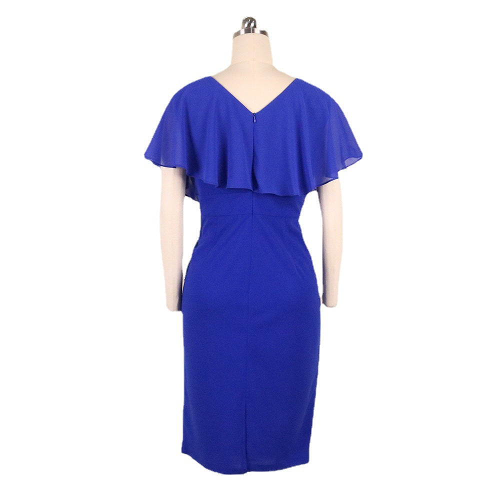 Damen figurbetontes Kleid mit eleganter Rüschendetail Echo Archiv