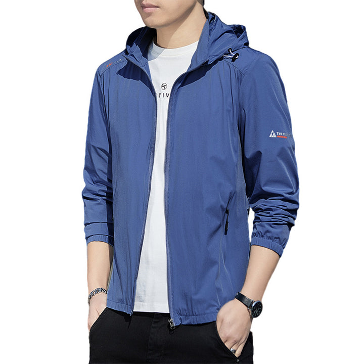 Herren Ultraleichte Wind- und Regenjacke mit Kapuze, Packfunktion und Reißverschlusstaschen Echo Archiv