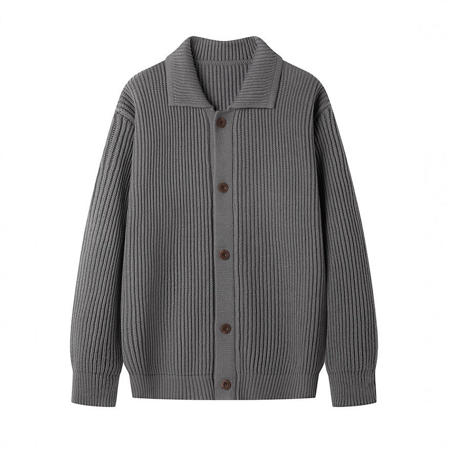 Herren Strickjacke mit sportlichem Design und modischem Schalkragen Echoarchiv