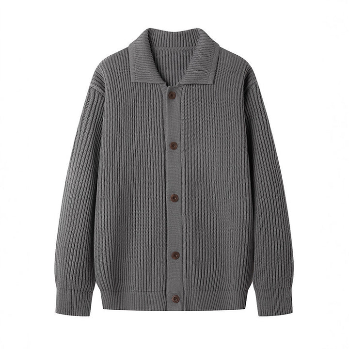 Herren Strickjacke mit sportlichem Design und modischem Schalkragen Echoarchiv