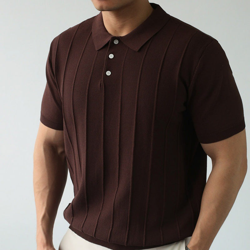 Herren Kurzarm Poloshirt mit Struktur Echo Archiv
