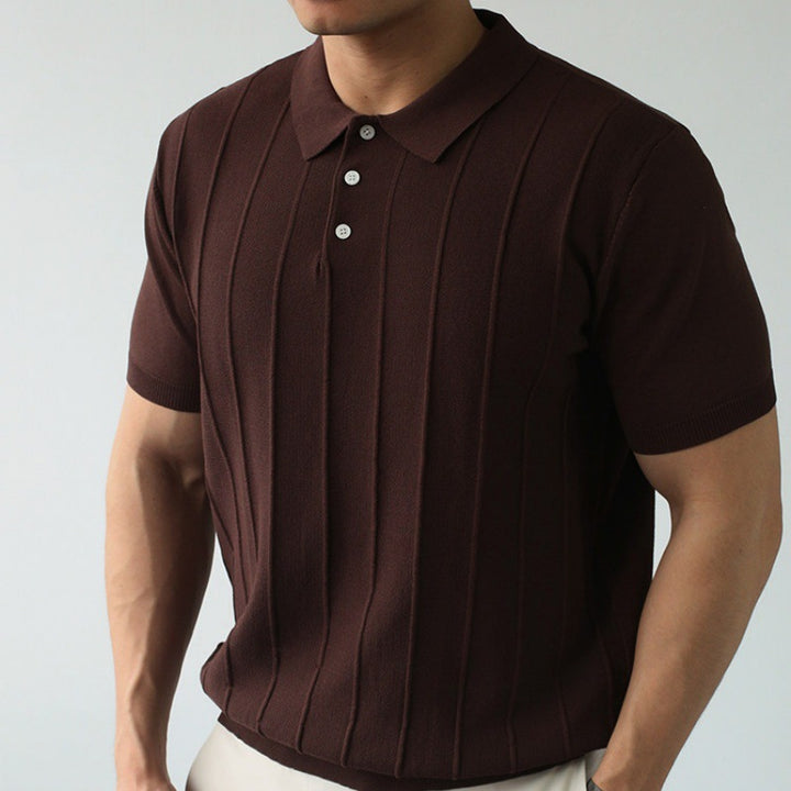 Herren Kurzarm Poloshirt mit Struktur Echo Archiv