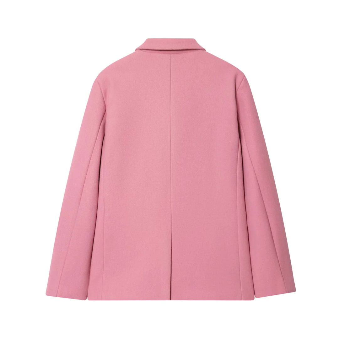 Damen nan taillierter Wollblazer mit Reverskragen und aufgesetzten Taschen Echo Archiv