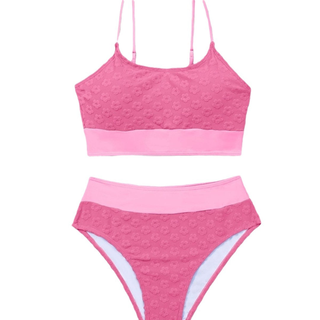 Damen Bikini-Oberteil mit hohem Bund und floralem Muster Echo Archiv