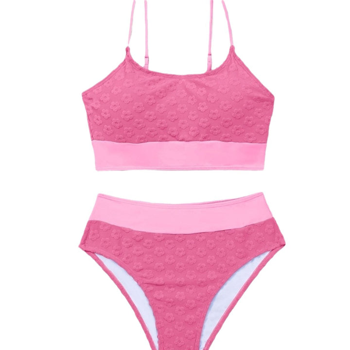 Damen Bikini-Oberteil mit hohem Bund und floralem Muster Echo Archiv