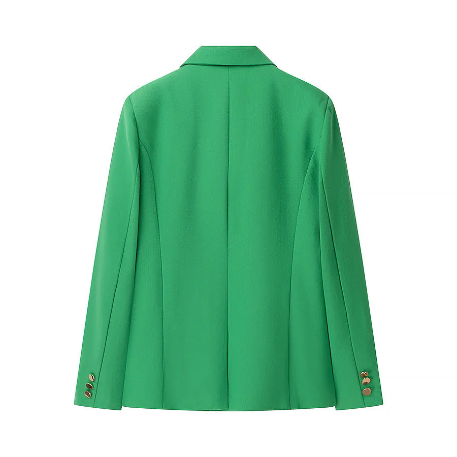 Damen nan leicht taillierter Ein-Knopf-Blazer mit Schalkragen und Pattentaschen Echo Archiv