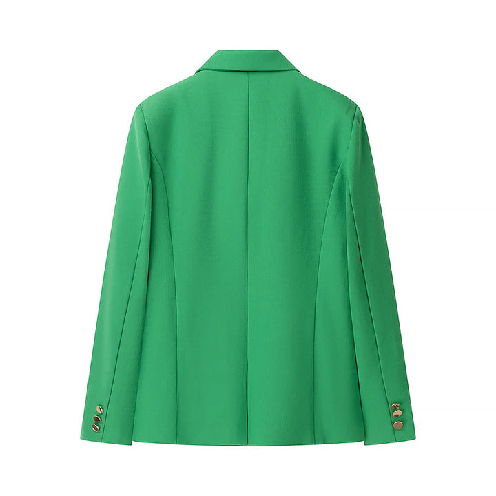 Damen nan leicht taillierter Ein-Knopf-Blazer mit Schalkragen und Pattentaschen Echo Archiv