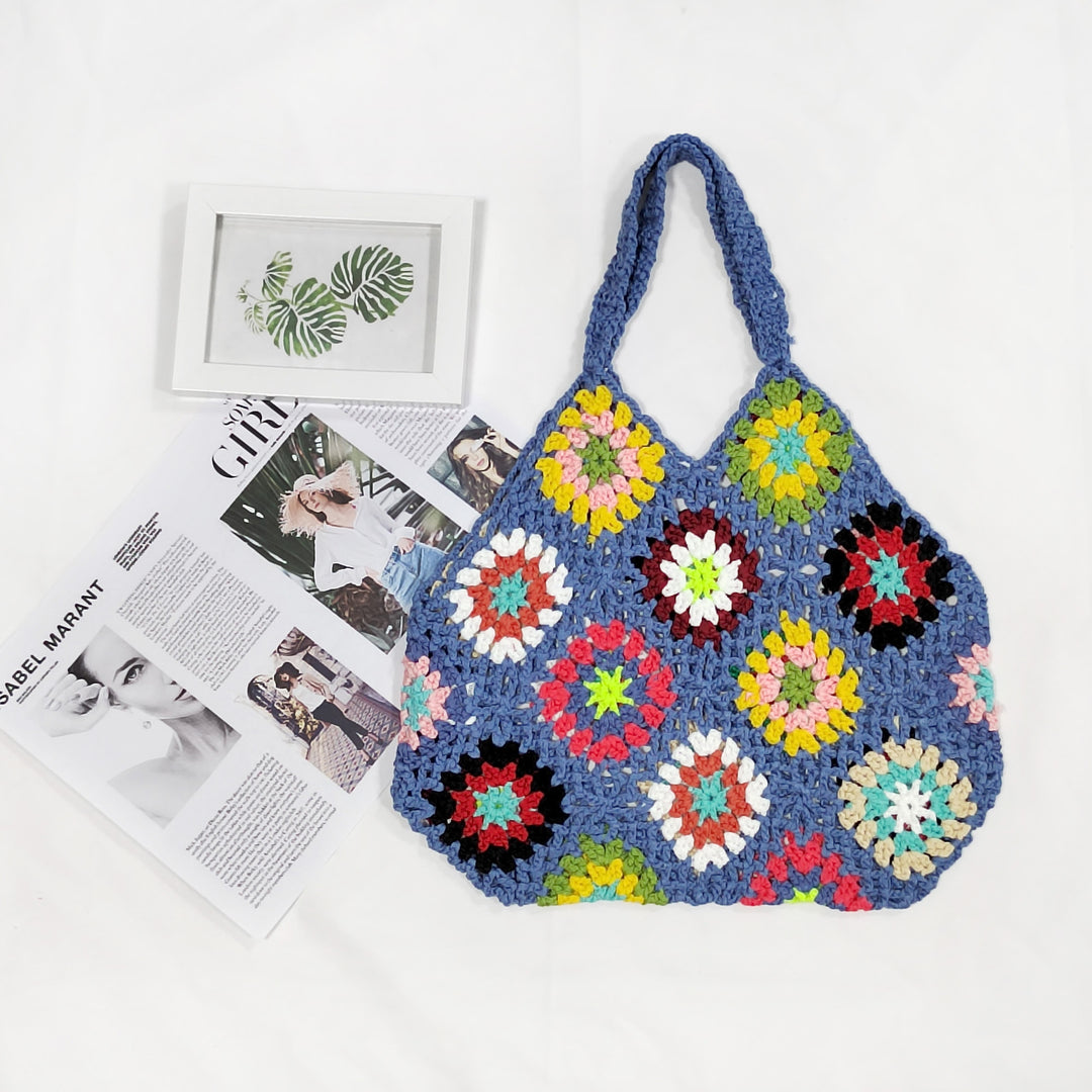 Damen Handgefertigte Häkel-Shopper-Tasche Echo Archiv