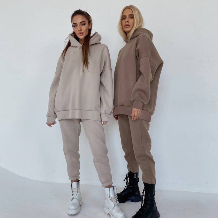 Damen nan oversized Kapuzen-Loungewear-Set mit extragroßer Kapuze und taillierter Jogginghose Echo Archiv