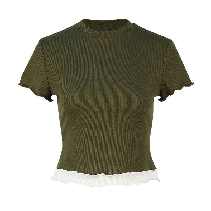 Damen Crop-Top mit Rüschendetails Echo Archiv