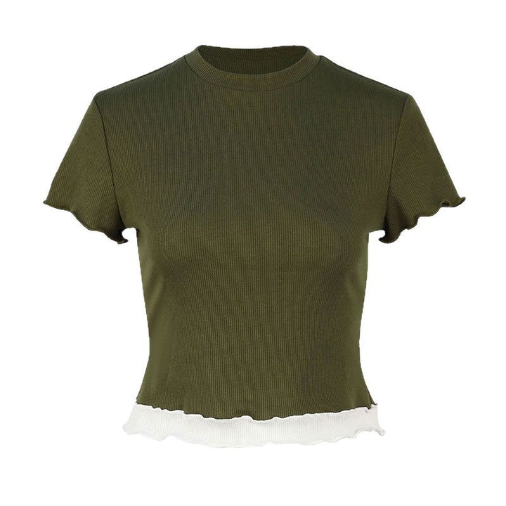 Damen Crop-Top mit Rüschendetails Echo Archiv