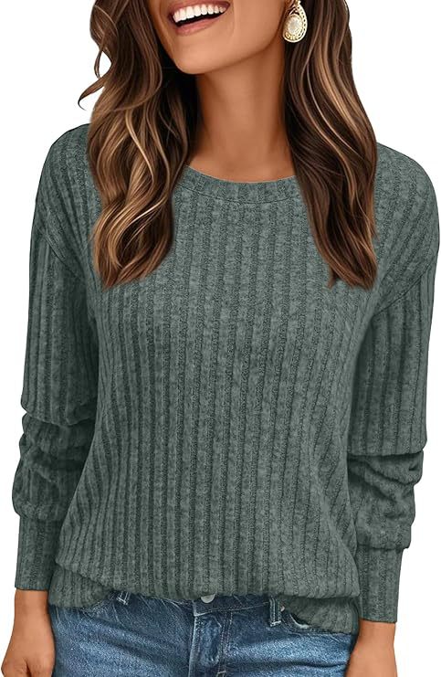 Damen Strukturiertes Rippstrick-Sweatshirt mit Chenille-Optik und lockerer Passform Echo Archiv