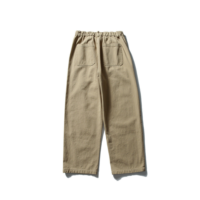 Herren weite Utility-Arbeitshose mit aufgesetzten Patch‑Taschen und elastischem Bund Echoarchiv