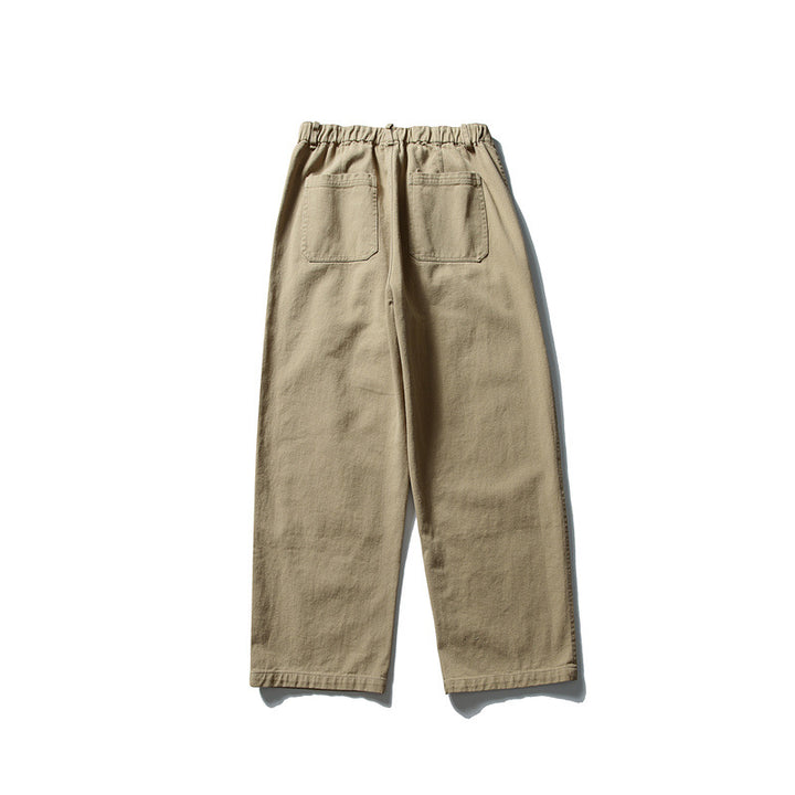 Herren weite Utility-Arbeitshose mit aufgesetzten Patch‑Taschen und elastischem Bund Echoarchiv