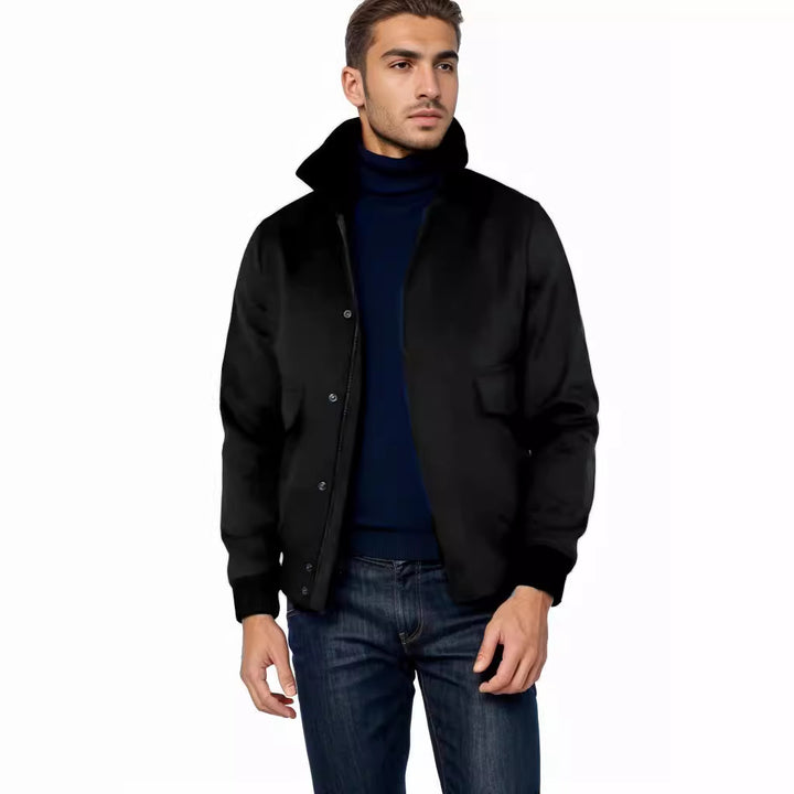 Herren stylischer Übergangsjacke mit hohem Kragen Echoarchiv