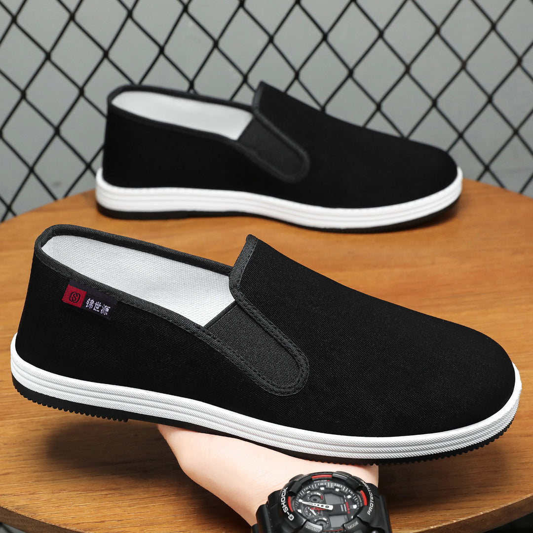 Herren nan leichter Canvas-Slip-On Alltagsschuh mit elastischem Einstieg, gepolsterter Innensohle und griffiger Gummilaufsohle Echo Archiv
