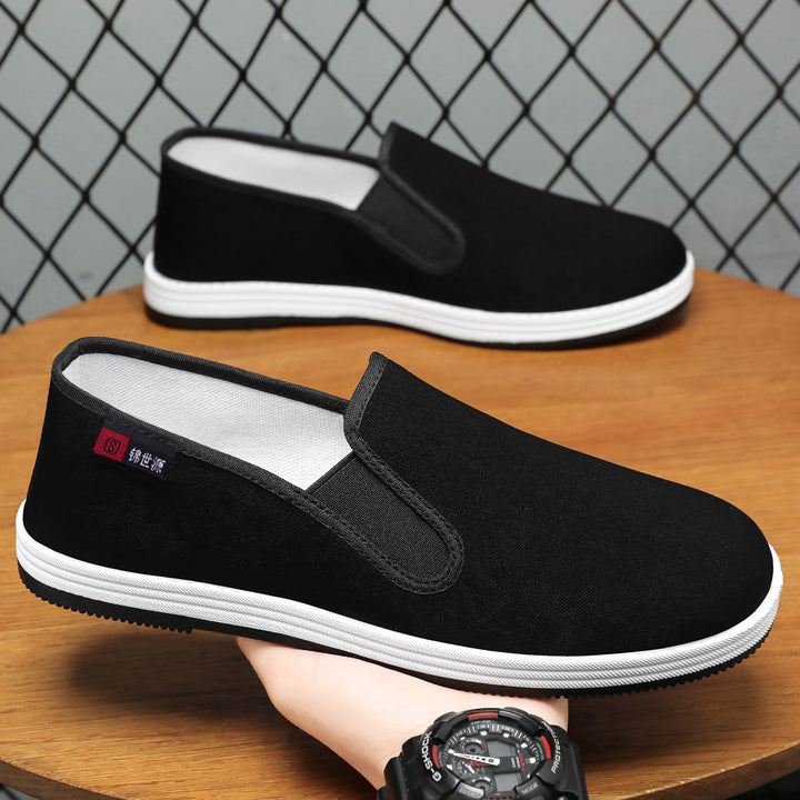 Herren nan leichter Canvas-Slip-On Alltagsschuh mit elastischem Einstieg, gepolsterter Innensohle und griffiger Gummilaufsohle Echo Archiv