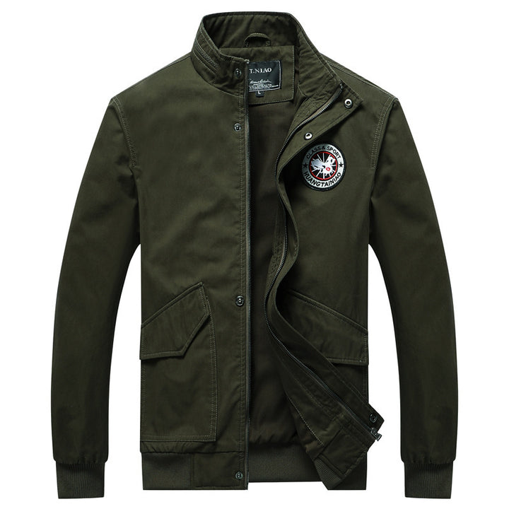 Herren Übergangsjacke im Field‑Bomber‑Mix mit Stehkragen und Multifunktions‑Pattentaschen Echo Archiv