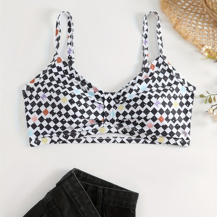 Damen Triangel-Bikini Oberteil mit modernem grafischen Muster Echo Archiv