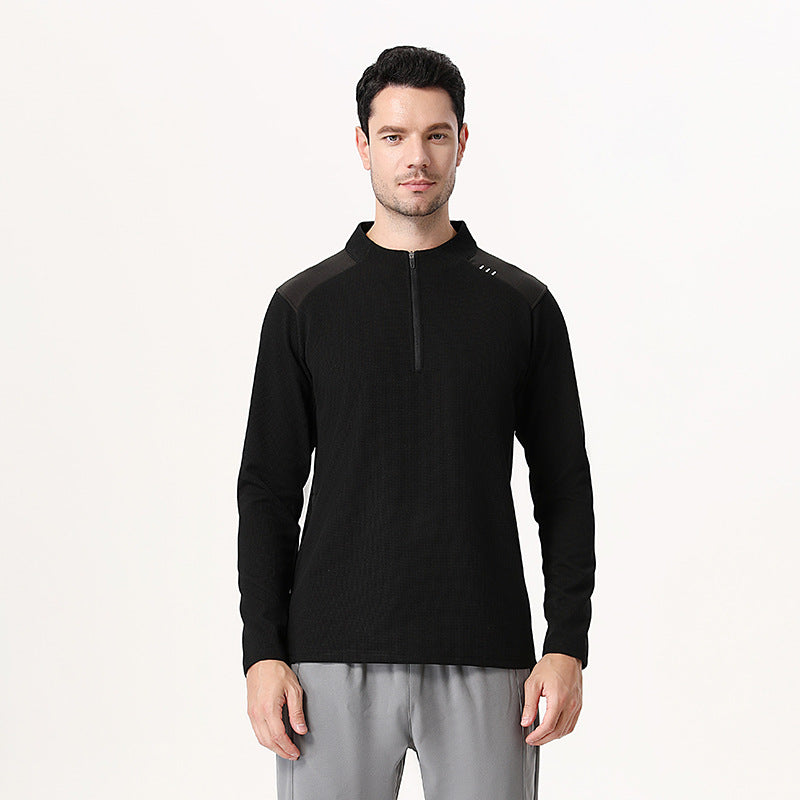 Herren sportliches Langarmshirt mit Belüftungsreißverschluss Echoarchiv