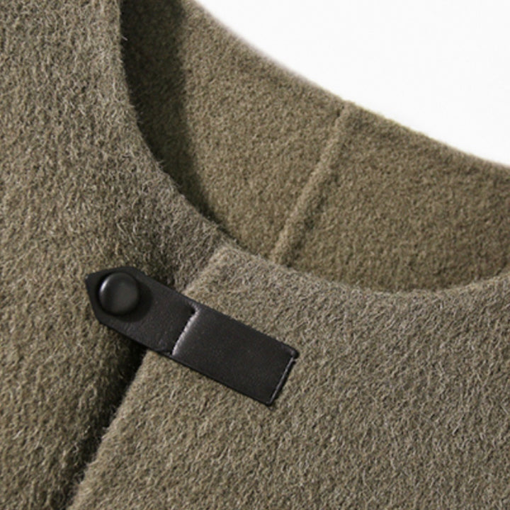 Damen Elegante Wolljacke mit Knöpfen Echoarchiv