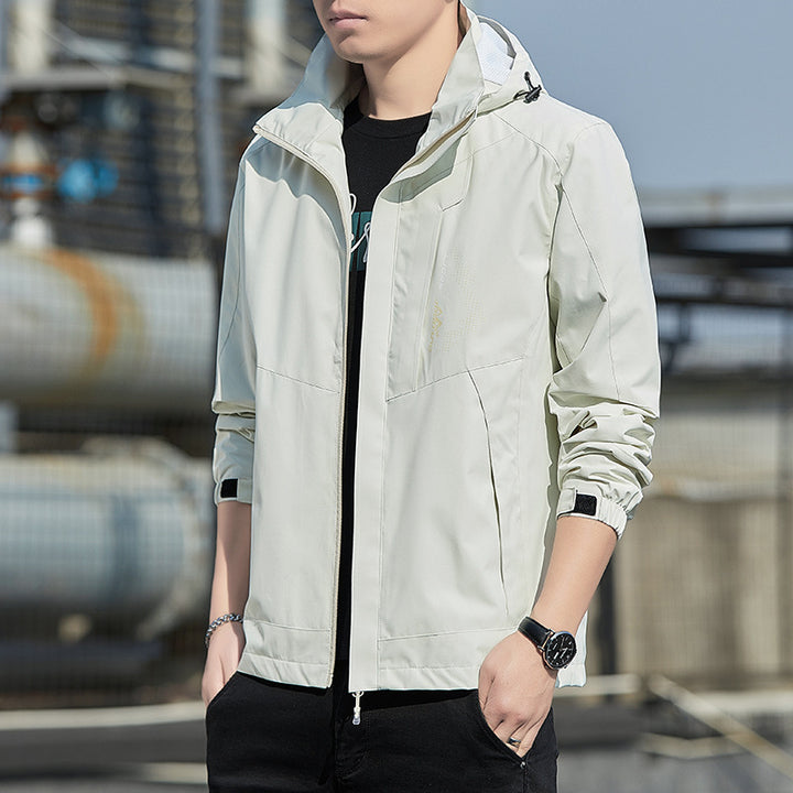 Herren Leichte Kapuzen-Softshelljacke mit winddichter Membran und minimalistischem Urban‑Schnitt Echo Archiv