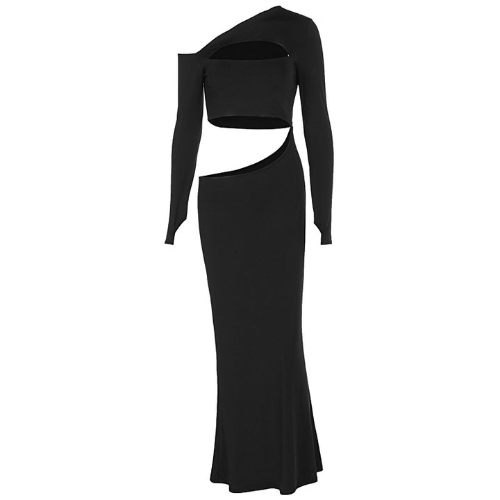 Damen Körperbetontes Set mit asymmetrischen Cut-Outs und langen Ärmeln Echo Archiv