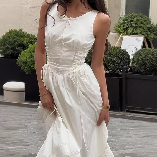 Damen Maxikleid mit raffinierten Rüschendetails und taillierter Silhouette Echo Archiv