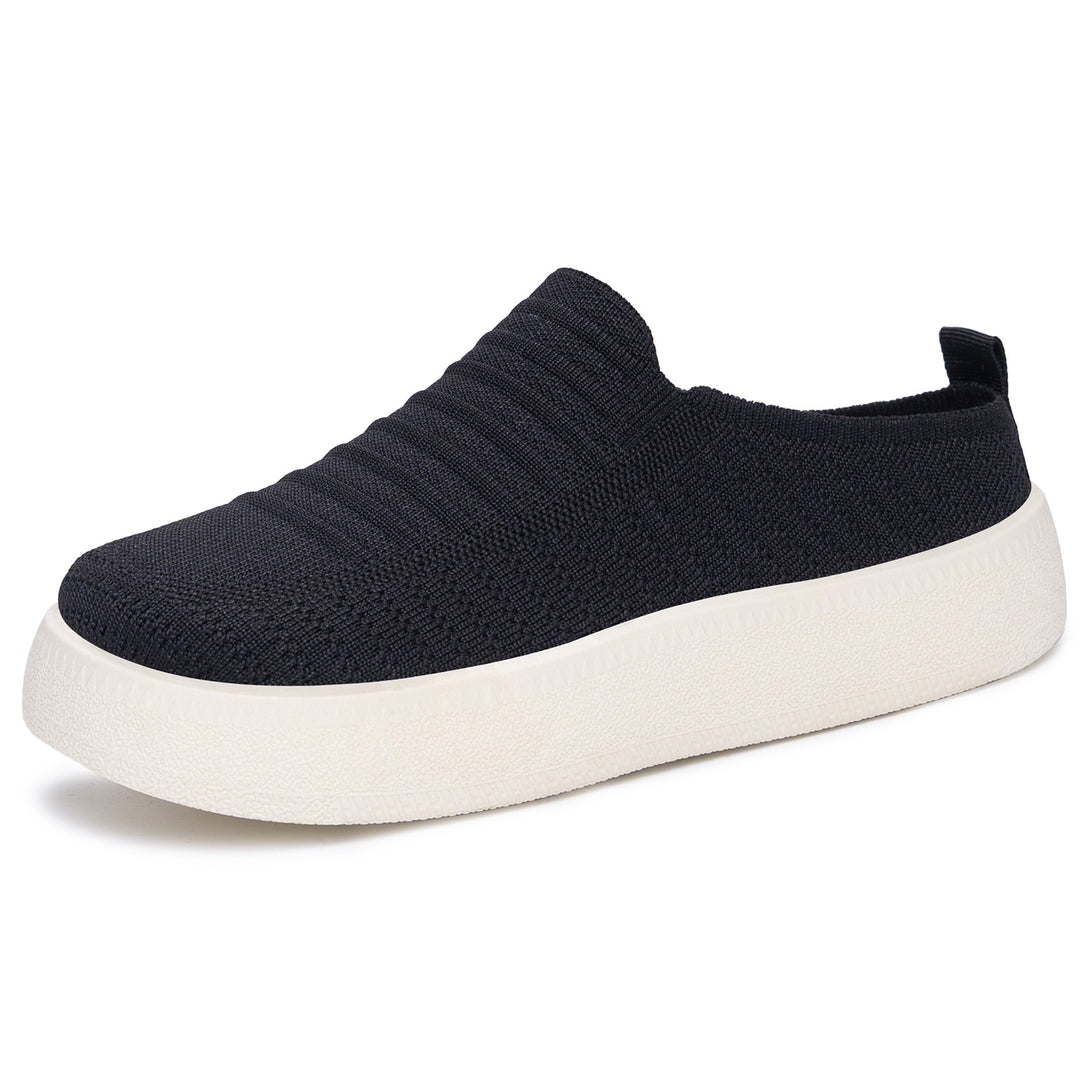 Damen nan gestrickter Slip-On Plateau-Sneaker mit sockenähnlichem Schaft, elastischem Einstieg und stoßdämpfender Leichtsohle Echo Archiv