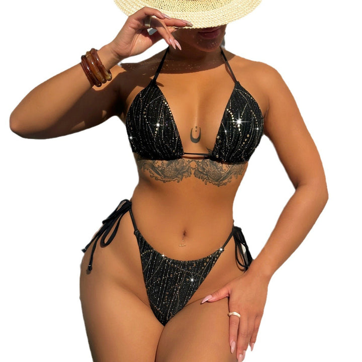 Damen Triangel-Bikini mit funkelnden Pailletten Echo Archiv