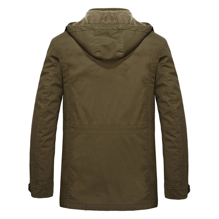 Herren gefütterter Field-Parka mit Kapuze und Multifunktions-Taschen – Taviero