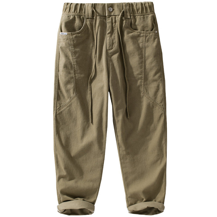 Herren Utility-Cargohose mit elastischem Bund, Tunnelzug und aufgesetzten Taschen Echoarchiv
