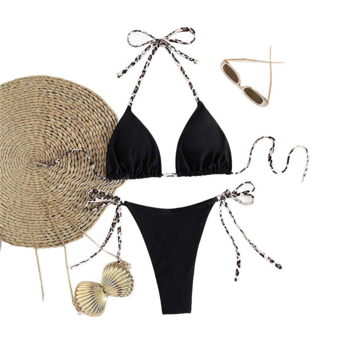 Damen Triangel-Bikini mit einzigartigen Trägern Echo Archiv