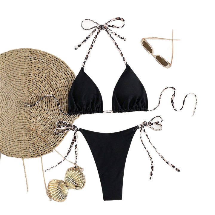 Damen Triangel-Bikini mit einzigartigen Trägern Echo Archiv