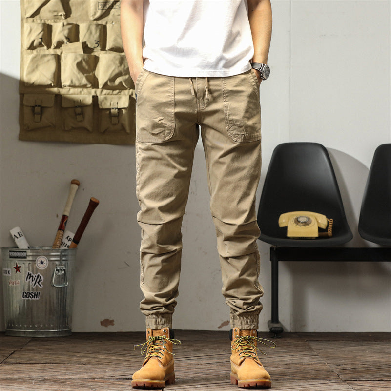 Herren bequeme Cargo-Hose mit elastischem Bund und multifunktionalen Taschen Echoarchiv