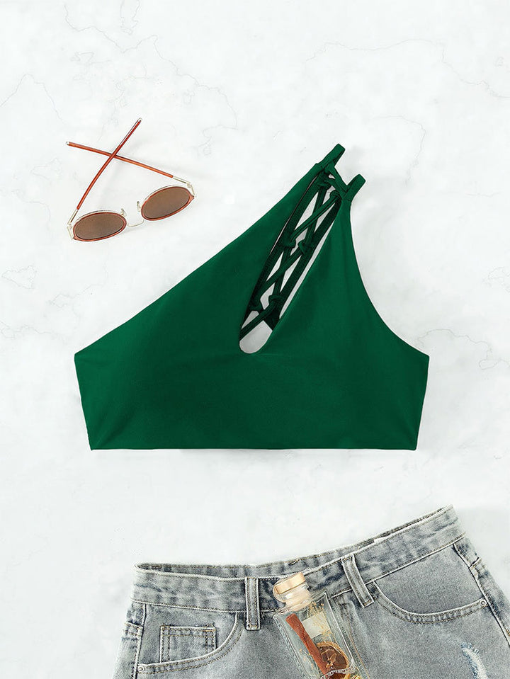 Damen Cropped Badeoberteil mit asymmetrischem Design und elegantem Cut-Out Echo Archiv