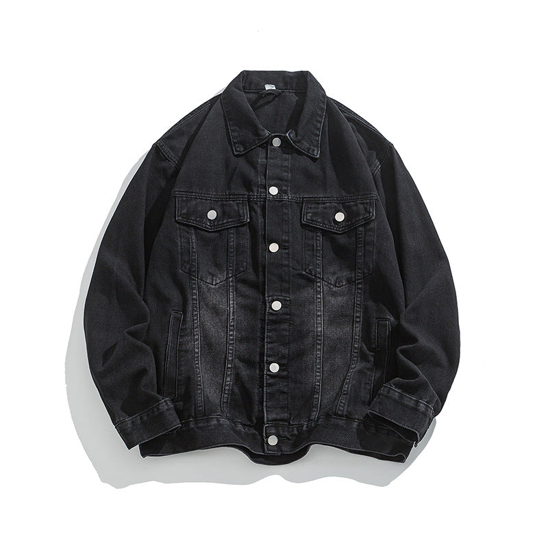 Herren klassische Denim Jacke mit schmalem Schnitt Echoarchiv