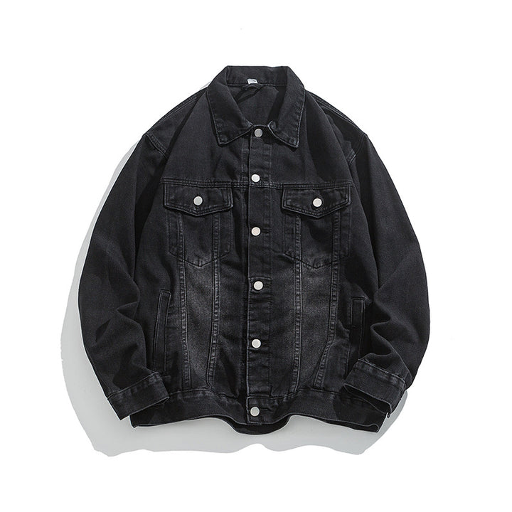 Herren klassische Denim Jacke mit schmalem Schnitt Echoarchiv