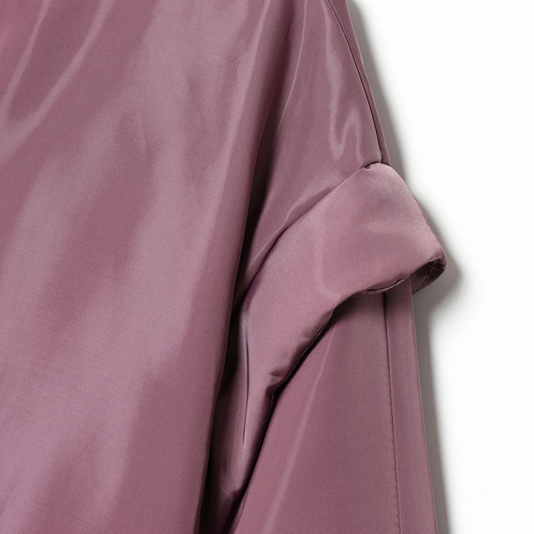 Damen Gekürzte wattierte Satinjacke mit hohem Stehkragen und Taillen-Smock Echo Archiv