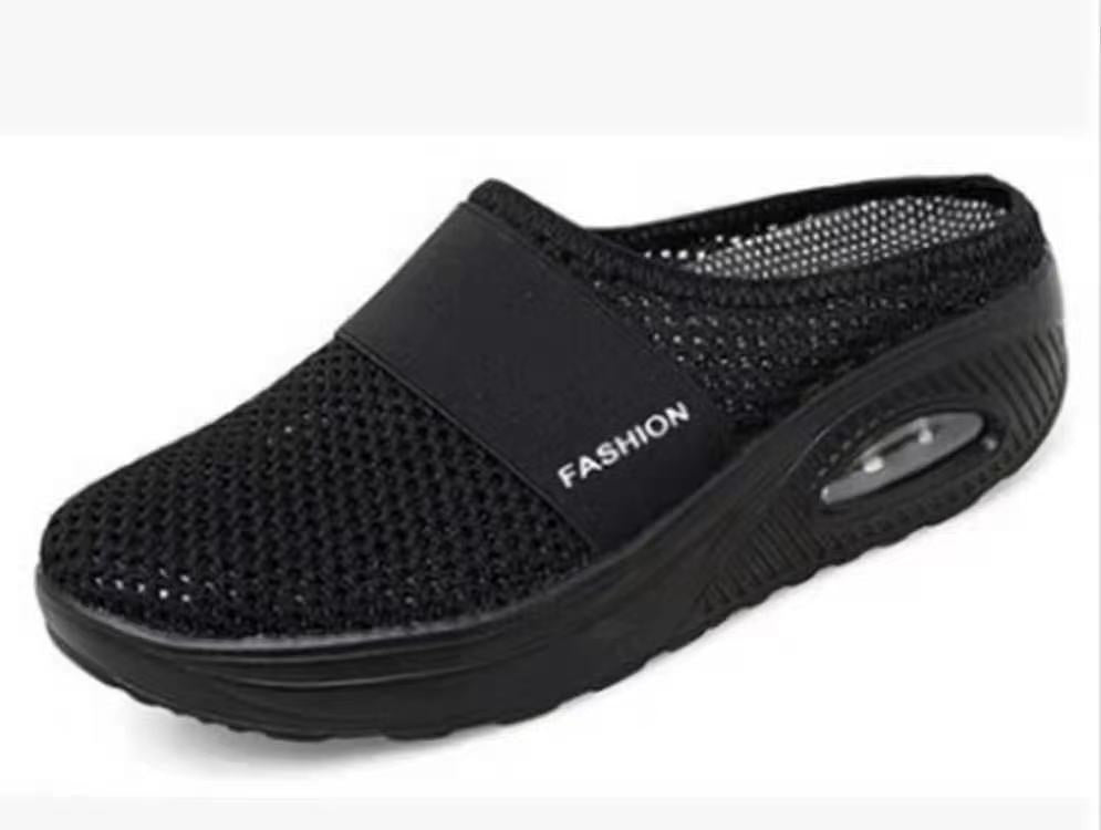 Damen Atmungsaktive Strick‑Mule mit Luftkissen‑Plateau Echo Archiv