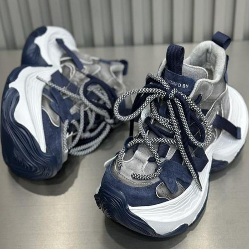 Damen Chunky Plateau-Sneaker mit mehrlagiger sculpted Sohle und Wildleder‑Mesh‑Details Echo Archiv