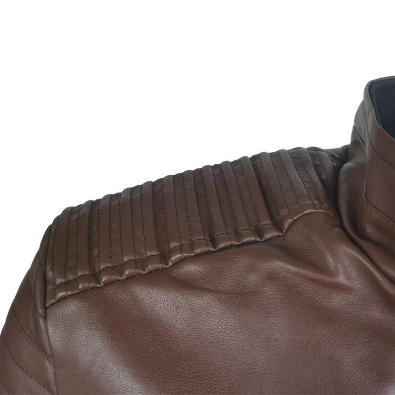 Herren Bikerjacke mit innovativen Steppdetails und praktischen Reißverschlusstaschen Echoarchiv