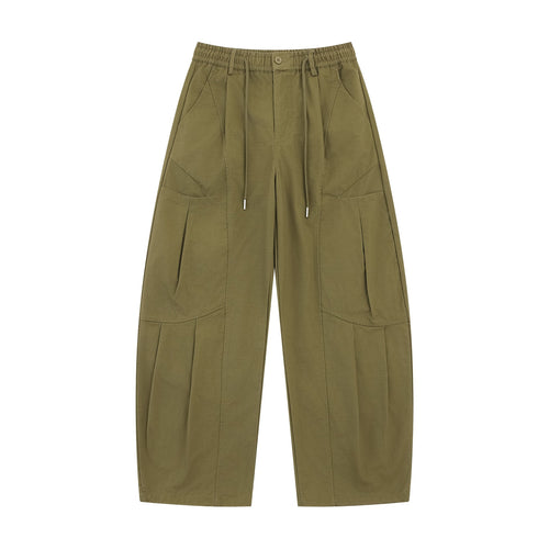 Damen Weite Cargo-Culotte mit elastischem Bund und großen Pattentaschen Echoarchiv