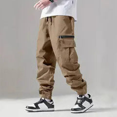 Herren Twill-Cargo-Jogginghose mit Reißverschluss-Beintasche & Tunnelzugbund Echo Archiv