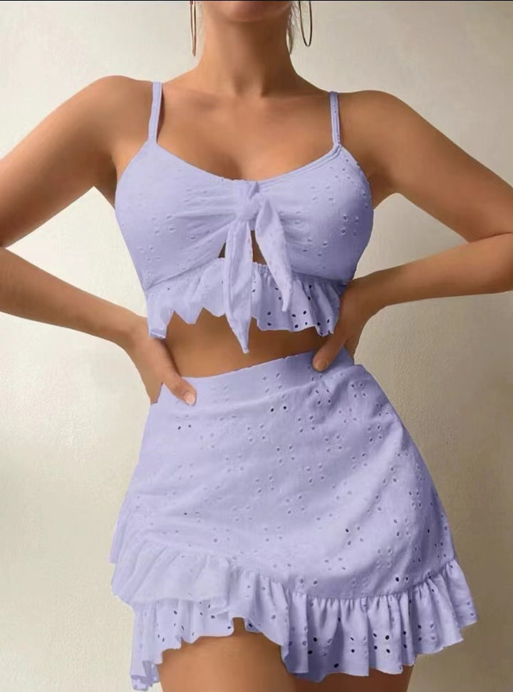 Damen Crop-Top und Rock Set Echo Archiv